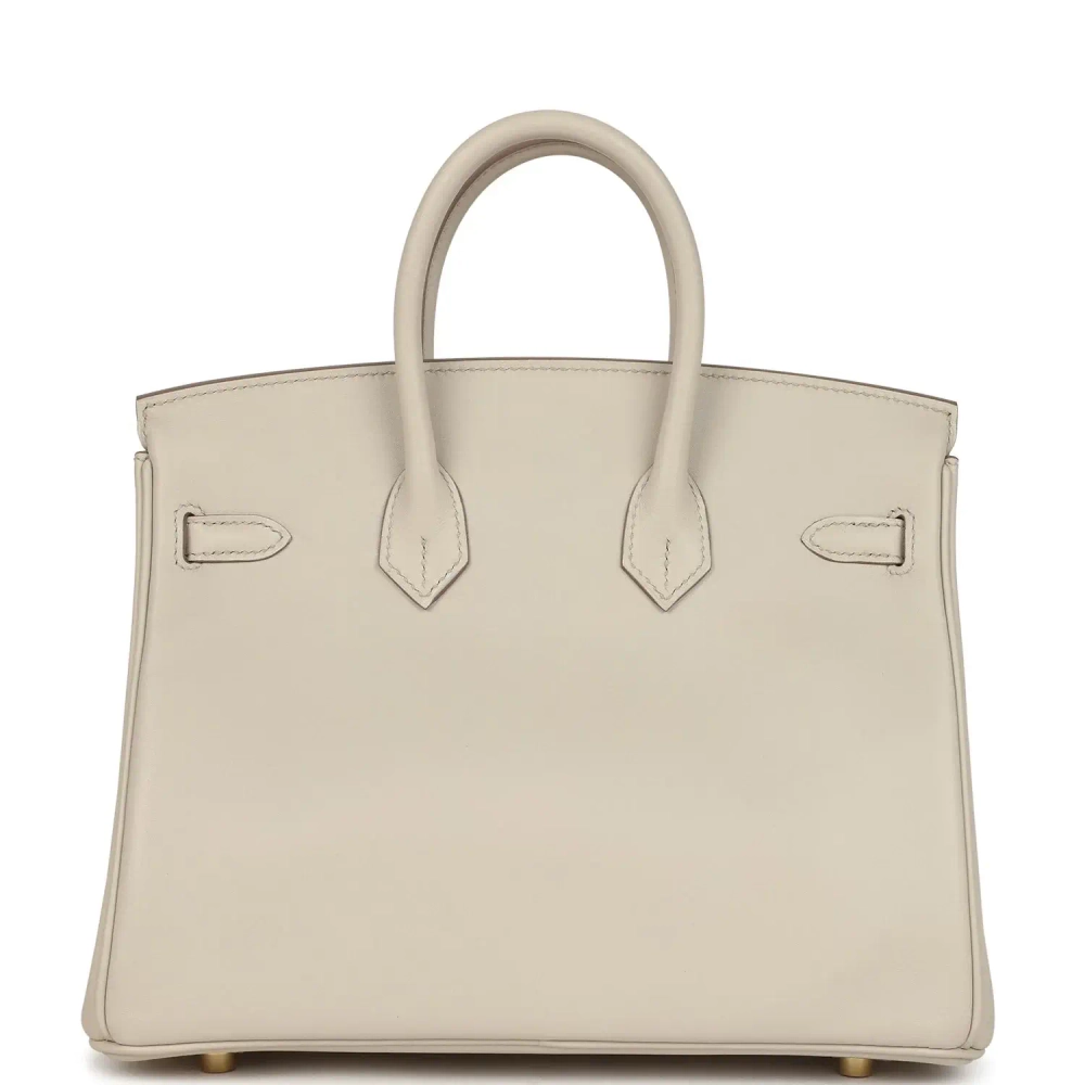 Оригинальная сумка из коллекции Y с золотой фурнитуро Hermès Birkin 25 Beton Swift