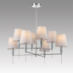 8279/8 CLASSI хром/серый, металл/керамика/текстиль Люстра Е14 8*40W 220V KARMEN