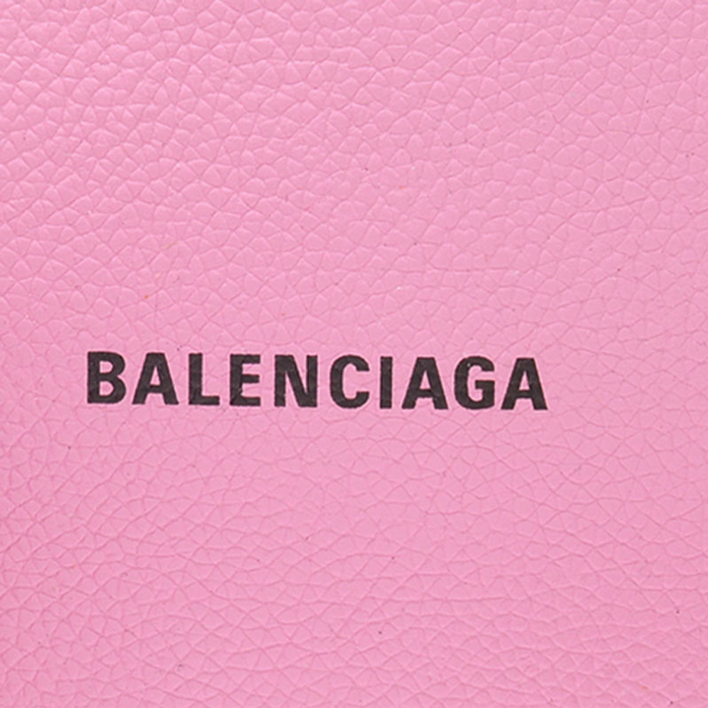 Balenciaga Letter Print Leather Clutch Regular Women"s Pink