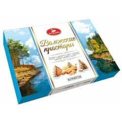 НАБОР КОНФЕТ ВОЛЖСКИЕ ПРОСТОРЫ 220 ГР В ВАФЕЛЬНОЙ КРОШКЕ