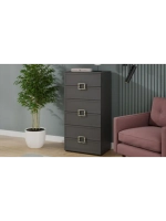 Комод для одежды Серый вулкан 6 ящиков 60х43х121 см