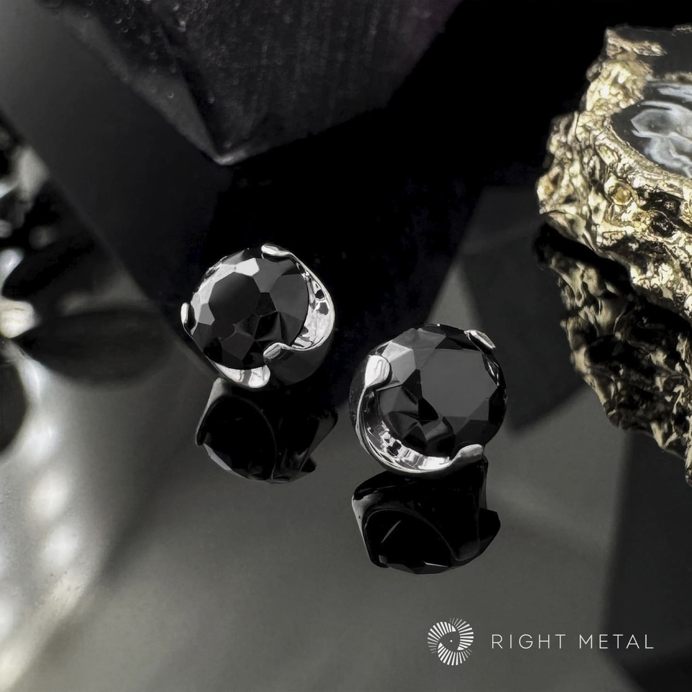 Flat Cubic Zirconia Black