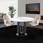 Стол круглый Castro 100, керамика матовая, белая