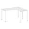 Metal System Стол криволинейный правый на П-образном м/к БП.СА-3 (R) Белый/Металл Белый 1400*1200*75