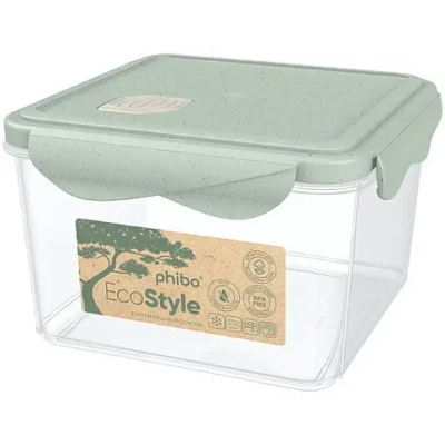 Контейнер для продуктов с клапаном 1,6л «ECO STYLE» зеленый флэк