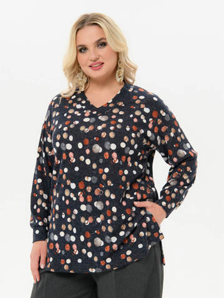 Туника-джемпер, принт Праздник