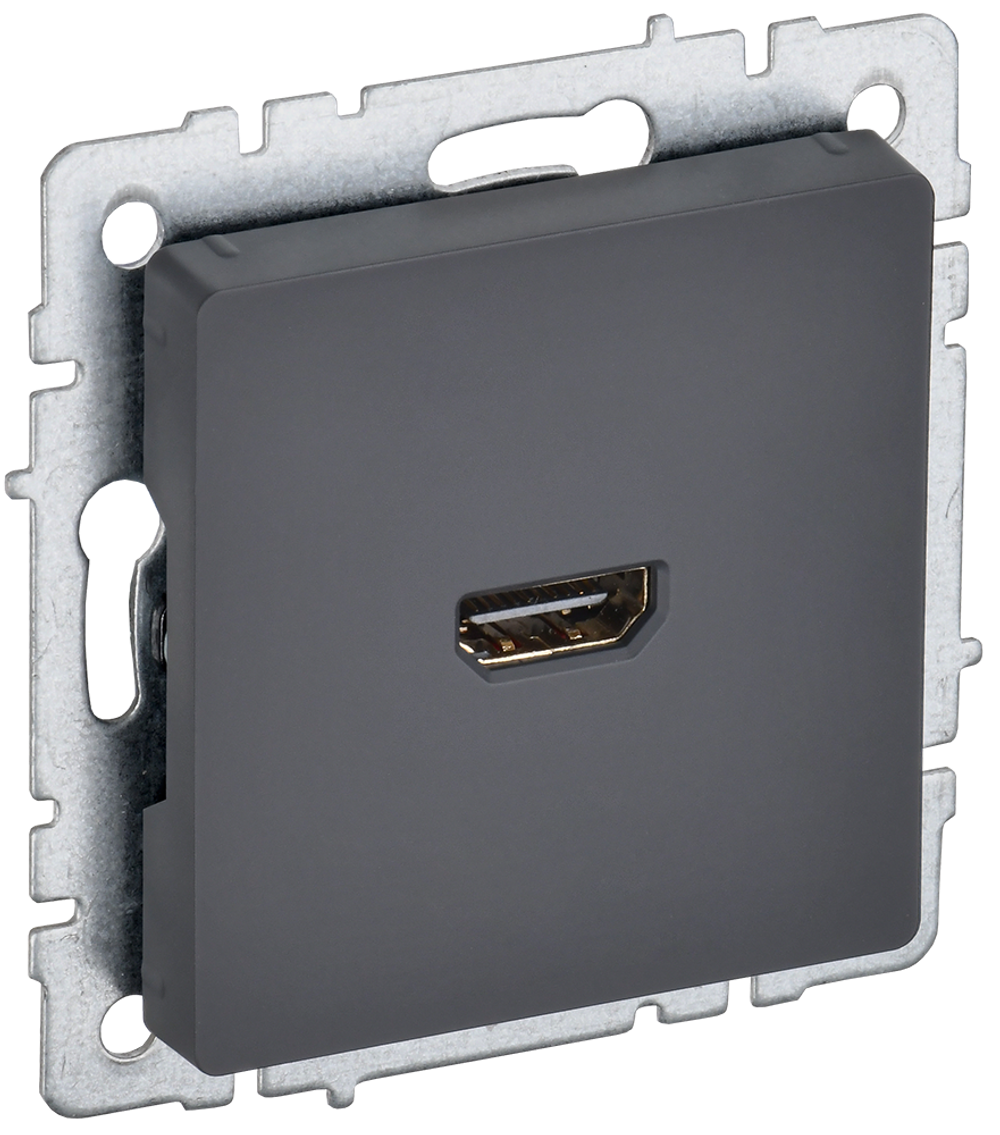 BRITE Розетка HDMI РHDMI-0-БрГ графит IEK