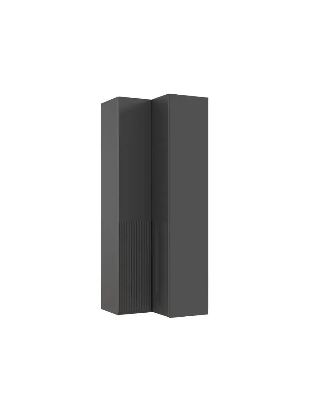 Шкаф для одежды угловой Браш Графит 91х90х240