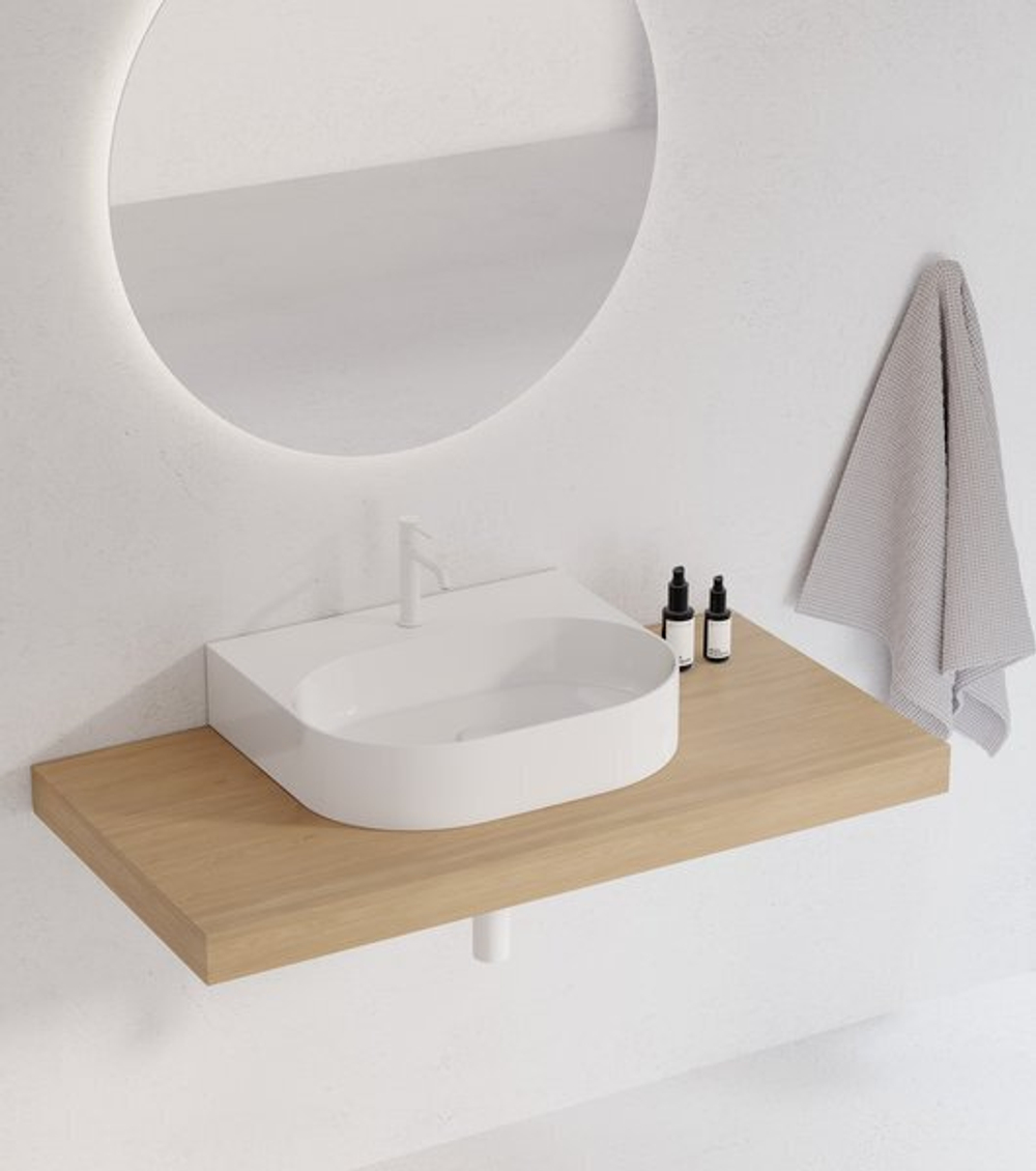 Накладной керамический умывальник Ceramic Slim Wall O