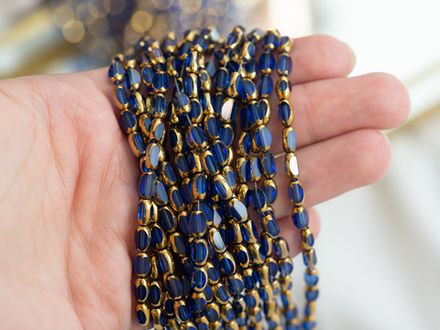 Нить бусин для украшений "Винтаж" 4-4,5мм (ювелирное стекло)