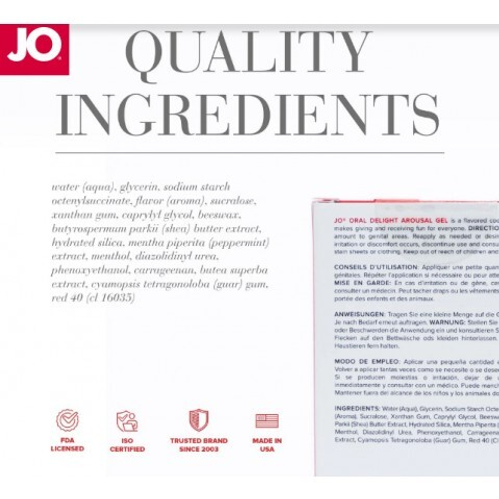 Стимулирующий гель для оральных ласк с десенсибилизацией Oral Delight Strawberry Sensation - 30 мл