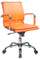 Кресло руководителя Бюрократ CH-993-Low оранжевый эко.кожа низк.спин. крестов. металл хром