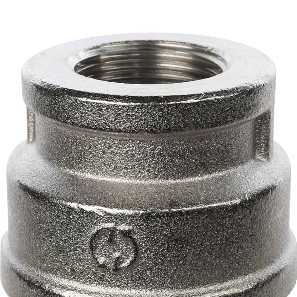 Муфта редукционная STOUT SFT 0006 - 1"1/4 x 1/2" (для стальных труб, латунь никелированная)