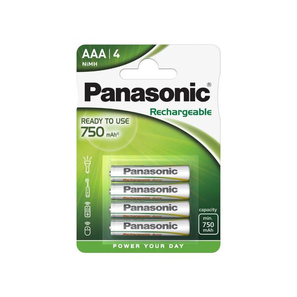 Аккумуляторы Panasonic HHR-4MVE/4BC ААA Ni-Mh Ready to use 750 мАч 4 шт