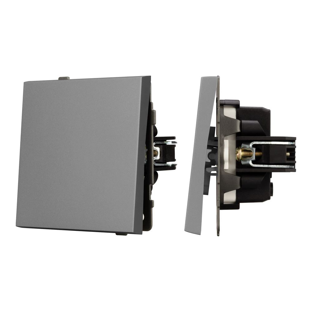 Механизм выключателя одноклавишный непроходной SWT-TENDO-MK01-PL-GR (230V, 10A) (Arlight, Графитовый) 054032