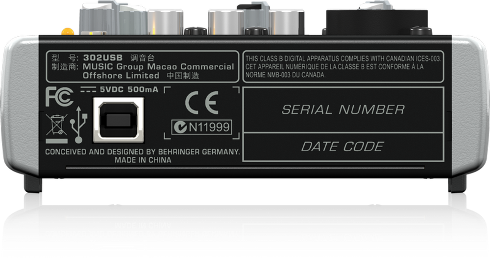 МИКШЕРНЫЙ ПУЛЬТ BEHRINGER XENYX 302USB