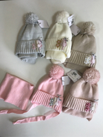 Шапка вязаная со снудом "Котята"