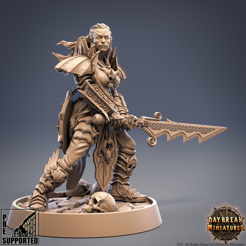 Вампир Дампир стрига упырь кровосос Воин Паладин Варвар Файтер Рыцарь миниатюра для dnd, днд, pathfinder, фентези, Настольная игра, НРИ, Варгейм, РПГ