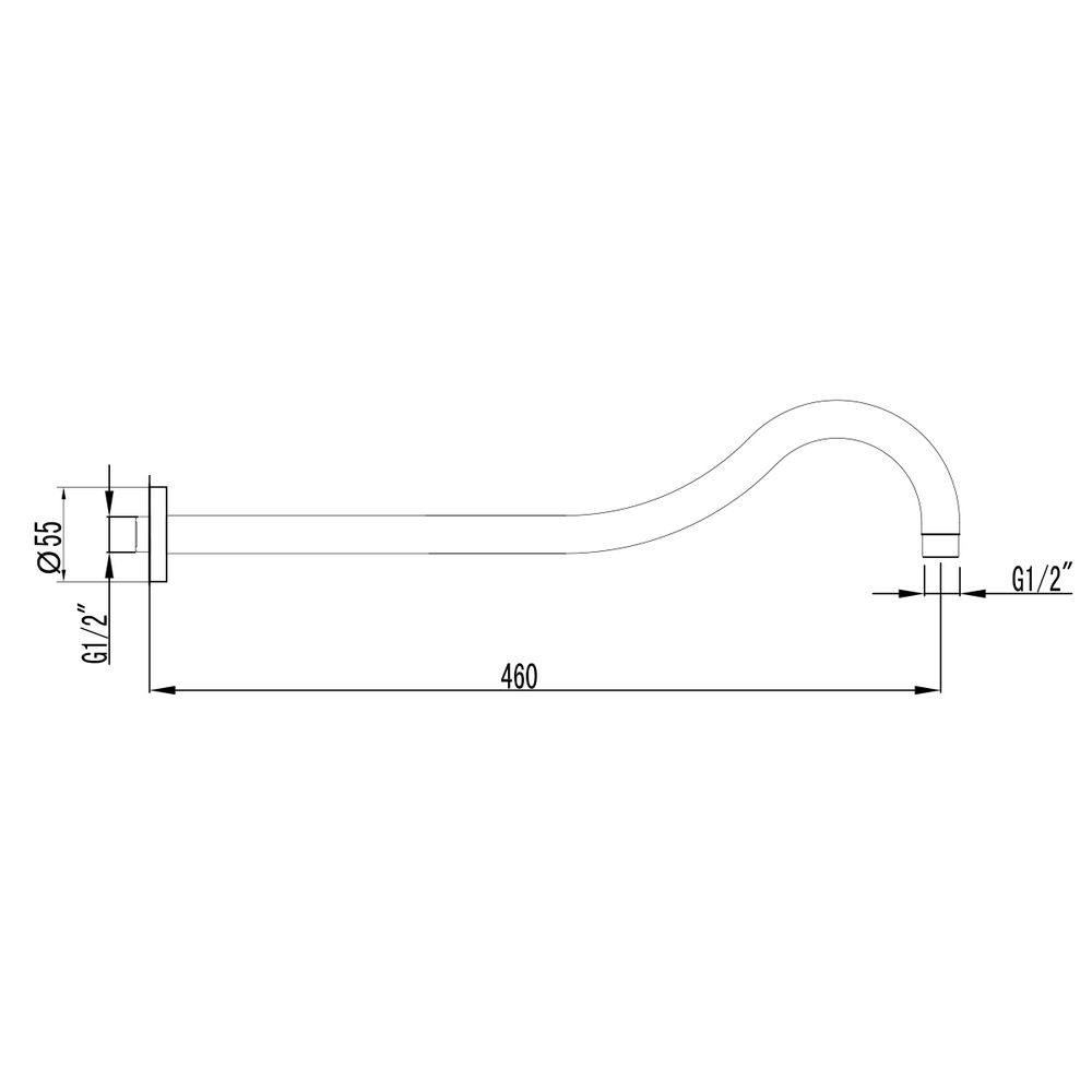 Держатель настенный Lemark LM4787G для лейки верхнего душа