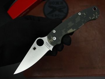 Складной нож Spyderco ParaMilitary 2 C81GPCMO2 c клинком из стали CPM-S45VN, рукоять G10
