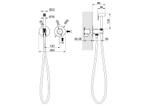 AQ1319BG ЕВРОПА комплект для гигиенического душа встроенный 2 отв. (смеситель + гигиеническая лейка + шланг), шлиф. золото