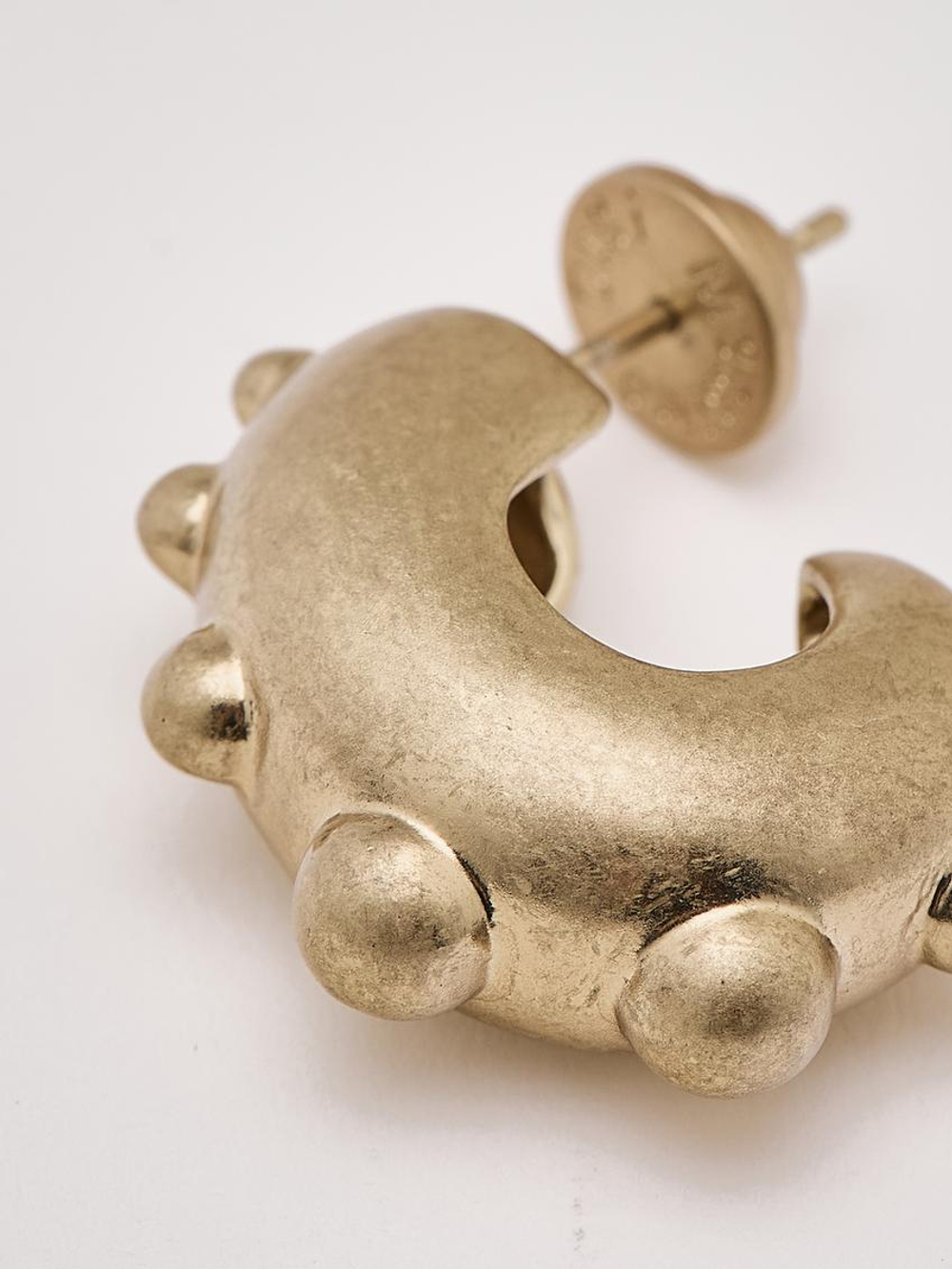 Massimo Dutti Серьги с деталями в форме пузырьков, золотистый