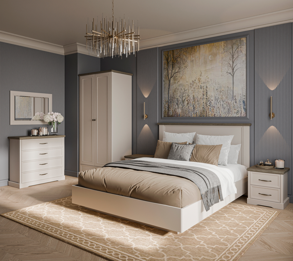 TOSCANA NEW, Кровать 160 с подъемником. Цвет ПЕРСИДСКИЙ ЖЕМЧУГ/КАНЬОН