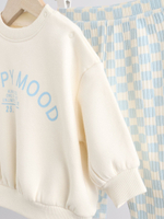 Толстовка и легинсы в комплекте для малышей Next E48-228, Молочный, Голубой