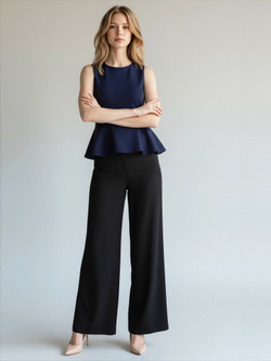 Вечерний топ-блузка с баской