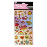 Наклейки детские с голографическим эффектом, 30*15см, ассорти, С-40685