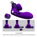 Фиолетовая вибронасадка на палец 9см Pretty Love Orlando BI-014836-1