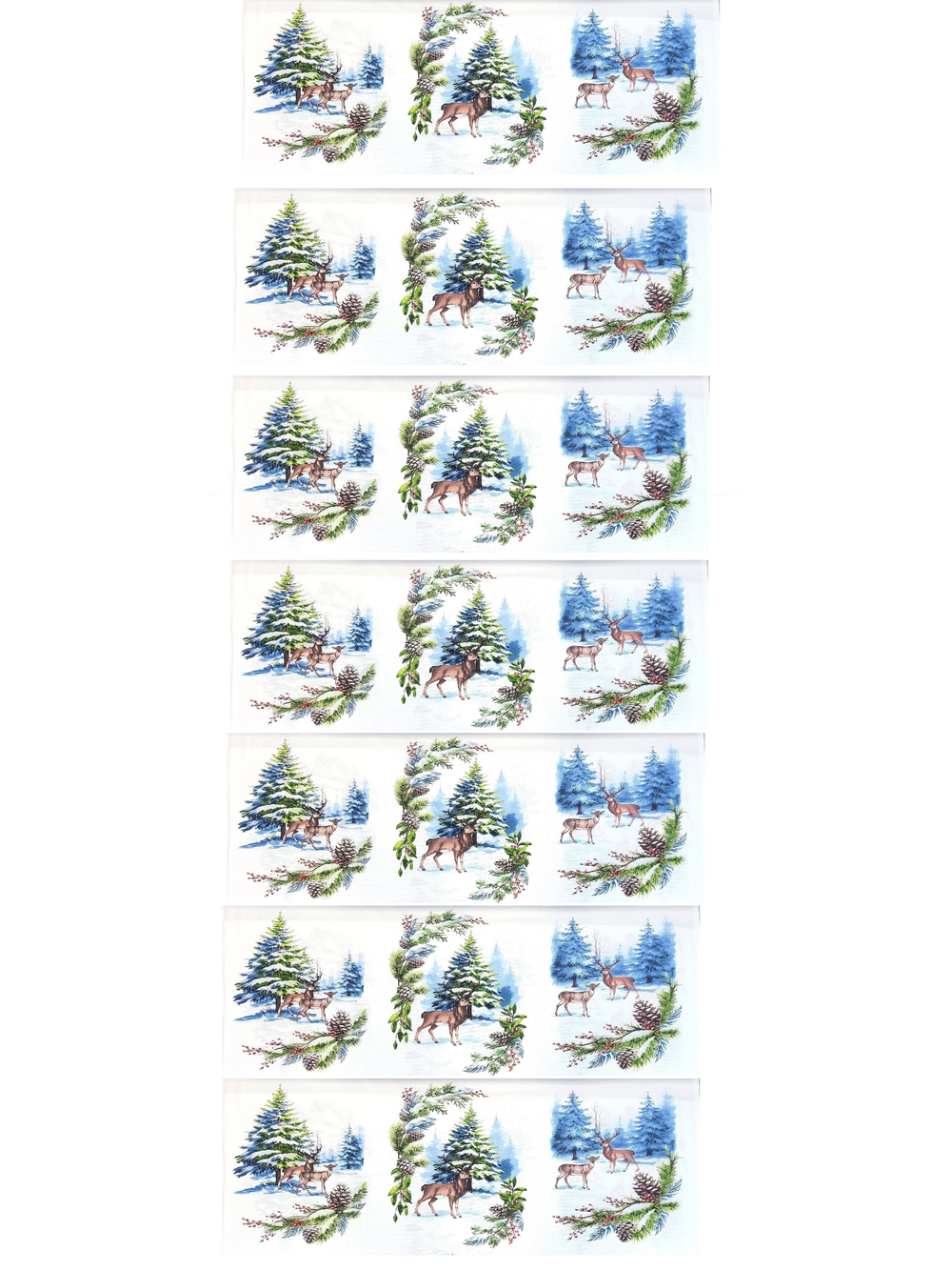 Рогожка Снежный Олень , 100% хлопок, 150 см. Отрез 150х441 см (7 купонов). Большой запас для творчества