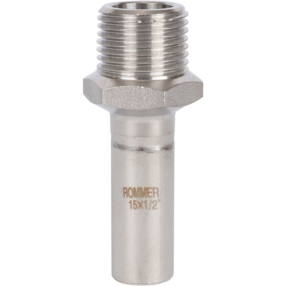 ROMMER Вставка с НР 15x1/2" из нержавеющей стали прессовой