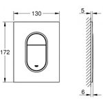 Клавиша смыва Grohe Arena Cosmopolitan S 37624GN0 Холодный рассвет матовый