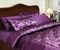 Постельное белье ASMARA фиолетовый сатин шелк с флоком TIVOLYO HOME Турция