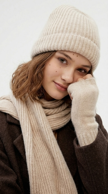 Митенки женские М813-08 бежевые