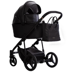 Детская коляска Bebetto Loren Gloss 3 в 1 с автокреслом Avionaut Cosmo 01 черная кожа