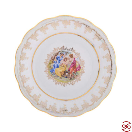 Блюдо круглое Queen's Crown Мадонна перламутр 32 см
