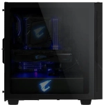 Компьютерный корпус GigaByte AORUS C300 GLASS, Без БП, HDMI, 2xUSB3.0/Type-C, 2xFAN120, Black, ATX