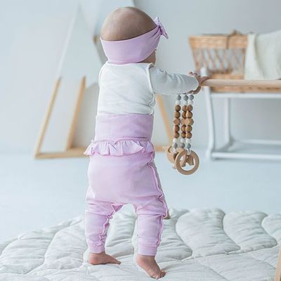 Ruffled leggings 3-18 months - Marshmallow