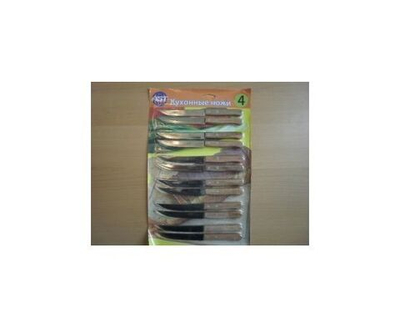 Нож номер 4 с дерев ручкой, лезвие 11,5см, блистер, 5 BL12, классик, AST