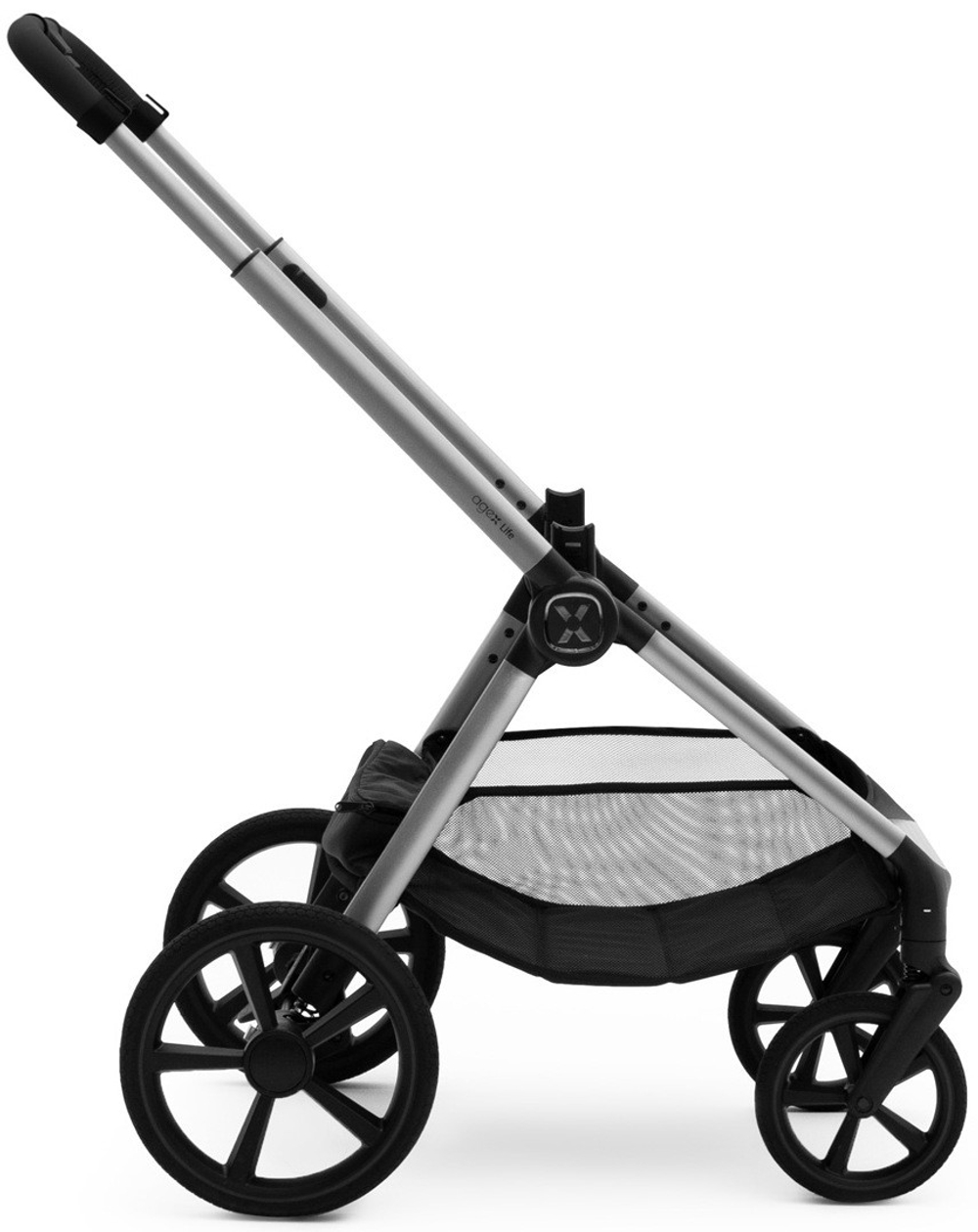 Коляска Agex Life 3 в 1 хромированная рама с автокреслом i-Team ATG080 Grey ALG590 Chrome Grey (Серый)