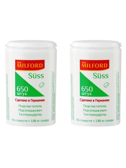Сахарозаменитель MILFORD Suss, 650 таблеток, 2 шт