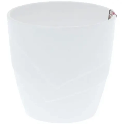 Кашпо для цветов пластиковое 1,2л d-13см»Грация» со вставкой прозрачный