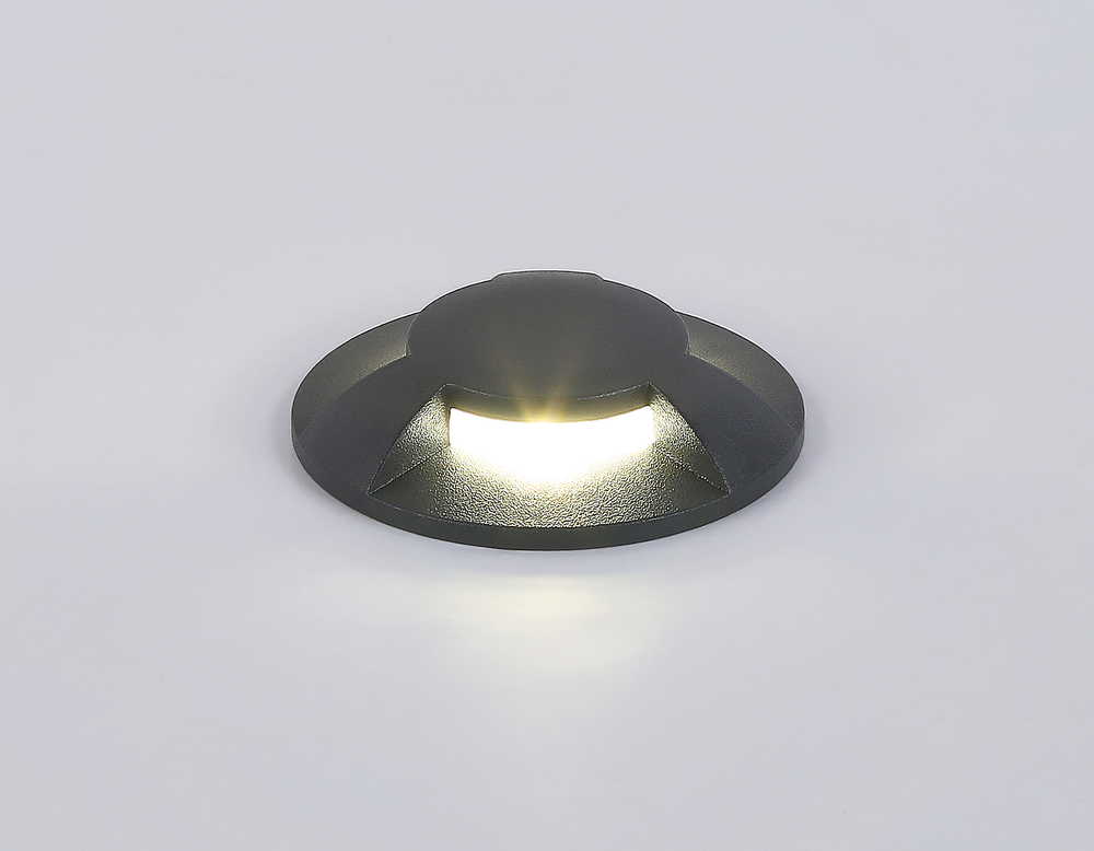 Светильник светодиодный уличный в грунт ST6524 GR серый IP67 LED 4200K 1W D60*93