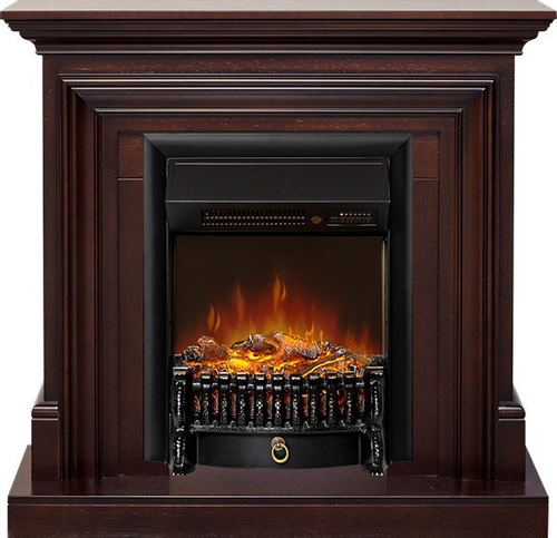 Каминокомплект Bradford - Темный дуб с очагом Fobos FX M Black RC