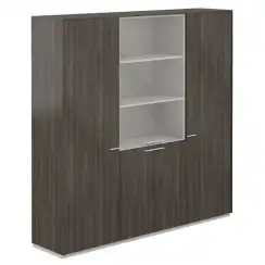 NZ-0303+NZ-0341+NZ-0303.BT.BT / Шкаф для одежды 600 - 2шт. + Шкаф высокий 800 со стеклом мат., обвязка BT, фасады BT / 2024х450х1976, обвязка BT, фасады BT, стекло матовое GLM