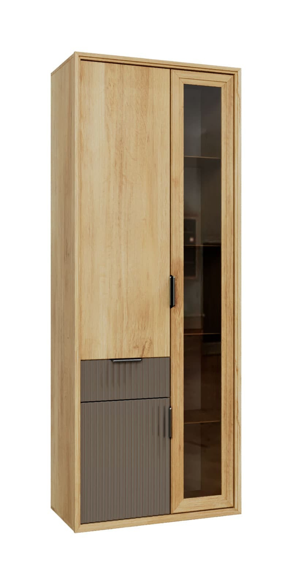 Шкаф-витрина Тифани правый, дуб золотой