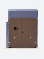 Кресло-кровать "Миник" с левым подлокотником, под правую руку, велюр Candy Violet