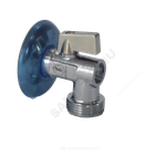 Кран шаровой латунь бытовой хром угловой R614 G1/2"х3/4" Ру10 НР переходной флажок с отражателем Giacomini R614X004